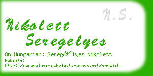 nikolett seregelyes business card